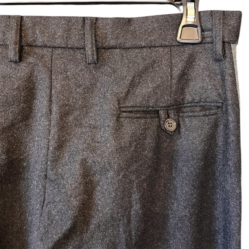 Joseph Gray Wool Pants with Side Stripe, Size Large - Picture 5 of 7